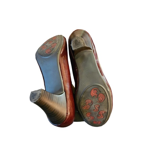 Riversoft Maryjane Ruby Red Speckled Shoes Size 7 - Picture 4 of 10